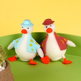 오리 말랑이 주물럭 스트레스 해소 장난감 세척 가능 사무실 촉감완구