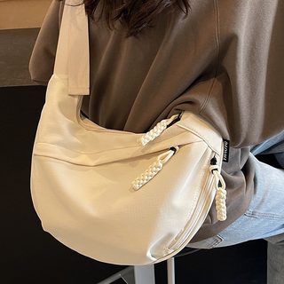 여성 옥스포드 크로스백 중형 만두 숄더백 데일리 출퇴근 가방