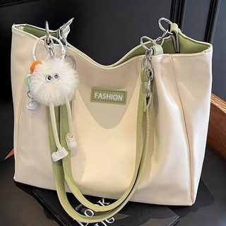 여성 대용량 PU 토트백 대학생 직장인 데일리 숄더백 체인 포인트 출퇴근 가방