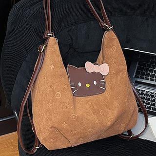레오파드 대용량 토트백 여성 통근용 숄더백 데일리 백팩 겸용