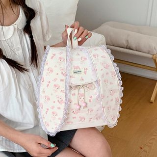 마이멜로디풍 레이스 토끼 귀 백팩 여성 학생 가방
