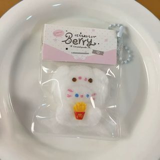 플로킹 돼지 후드 KT 말랑이 가방고리 초말랑 TPR 스트레스 해소 장난감