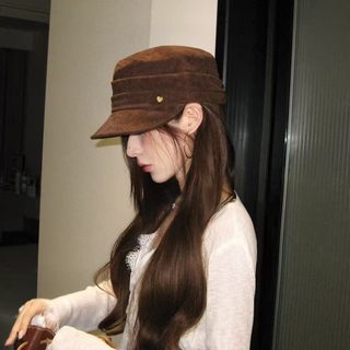 여성 스웨이드 승마모자 플랫탑 화가모자 뉴스보이캡 54~59cm 가을 겨울 방한모자