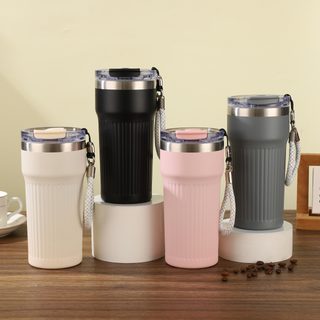 304 스테인리스 보온 텀블러 550ml 대용량 빨대 듀얼 음용 휴대용 커피컵