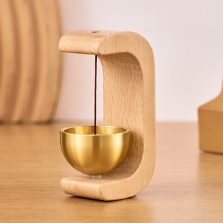 도파민 감성 자석 현관문 풍경 도어벨 너도밤나무·황동 메탈 종 인테리어 장식