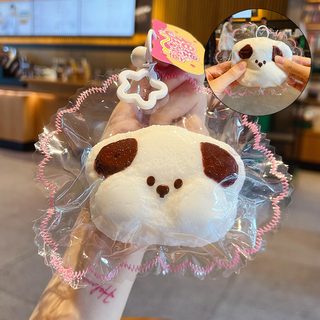 식품용 실리콘 크림 강아지 말랑이 키링 스트레스 해소 촉감 장난감