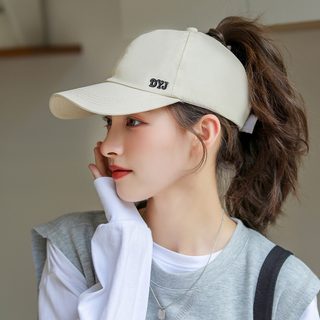 여성 여름 포니테일 반오픈 야구모자 햇빛가림 롱챙 조절식 캡모자