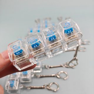 기계식 키보드 스위치 테스터 스트레스 해소 키캡 키링 누르기 피젯 장난감 LED 선택