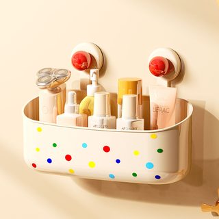 욕실 도파민 흡착식 배수 수납함 화장품 정리함 무타공 벽걸이 욕실 선반