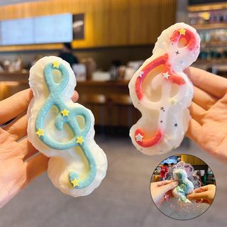 식품용 실리콘 음표 말랑이 키링 가방 장식 스트레스 해소 촉감 장난감