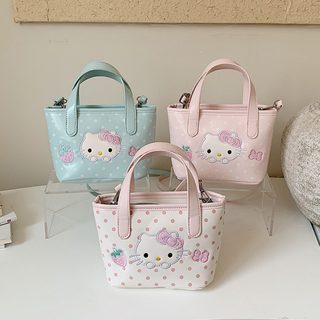 키티 고양이 도트 미니 토트백 여성 캐주얼 크로스백