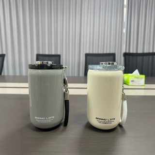 320ml 304 스테인리스 보온병 휴대용 원터치 텀블러 사무실 학생 차량용 물병
