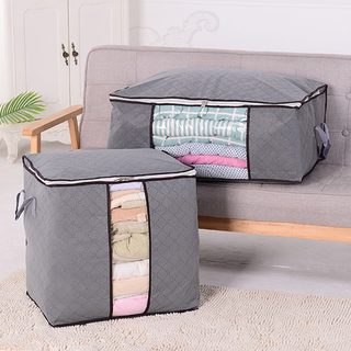 부직포 이불 옷 정리 수납가방 70×50×30cm 이사 여행용 지퍼백