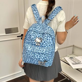 레오파드 키티 여성 백팩 대용량 학생 책가방 캐주얼 여행가방