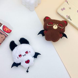 할로윈 박쥐 뱀파이어 봉제 키링 삑삑 소리 가방 장식 구슬체인 선택