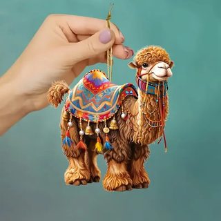 귀여운 낙타 아크릴 백팩 펜던트 자동차 룸미러 걸이 홈 파티 장식