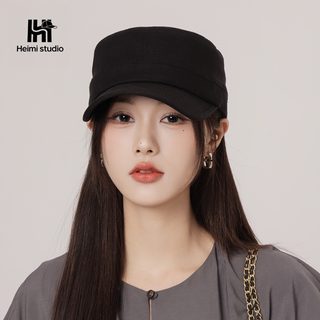 여성용 린넨 코튼 플랫탑 모자 여름 자외선차단 챙넓은 데일리 캐주얼 벙거지