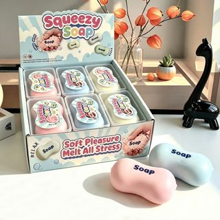PVC 비누 모양 슬로우 리바운드 말랑이 스트레스 해소 촉감 장난감