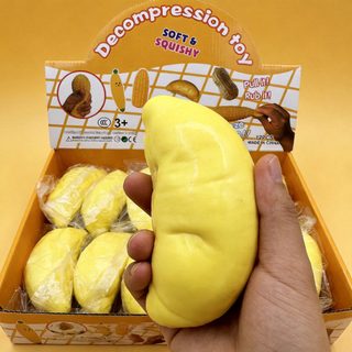 리얼 두리안 과육 말랑이 PU 슬로우리바운드 스트레스 해소 스퀴시 촉감 장난감