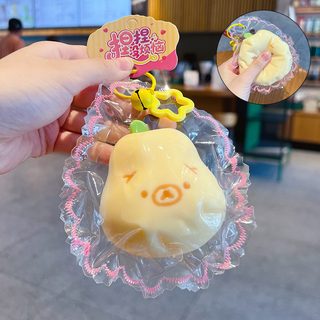 말랑이 배 모형 키링 5cm 과일 스퀴시 스트레스 해소 장난감