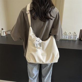 여성 대용량 캔버스 숄더백 2026 봄 데일리 대학생 출퇴근 크로스백 호보백