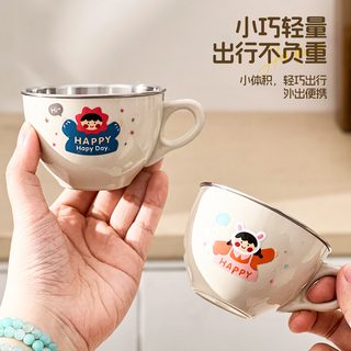 304 스테인리스 캐릭터 어린이 우유컵 170ml 손잡이 이중 단열 유치원 아기 물컵