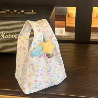 키티 캐릭터 손목 미니 손가방 캔버스 도시락가방 화장품 파우치