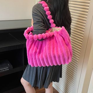 겨울 여성 퍼 토트백 대용량 숄더백 데일리 통근 가방