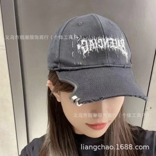 남녀공용 화염 레터 자수 볼캡 데일리 캡 모자 자외선 차단 여름 사계절 야구모자