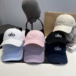 ALO 자수 볼캡 남녀공용 코튼 야구모자 캐주얼 자외선 차단 조절식