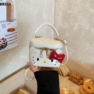 아동 미니 박스 크로스백 고양이 캐릭터 여아 가방 인조가죽 동전 카드 휴대폰 소지품 수납