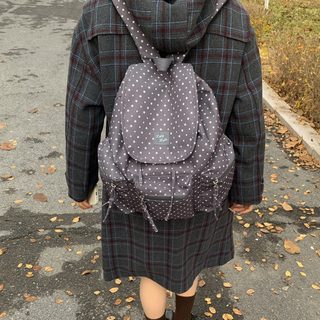 여성 도트 무늬 스트링 백팩 데일리 캐주얼 책가방