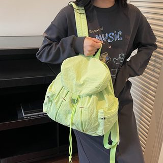 여성용 초경량 나일론 백팩 배색 디자인 여행 캠핑 캐주얼 배낭