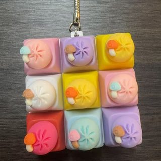 샤오롱바오 키캡 말랑이 키링 4키 9키 누르는 촉감놀이 스트레스 해소 장난감