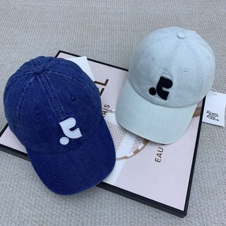 레트로 데님 볼캡 여성 남성 공용 조절 가능 사계절 캐주얼 패션 자외선 차단 모자