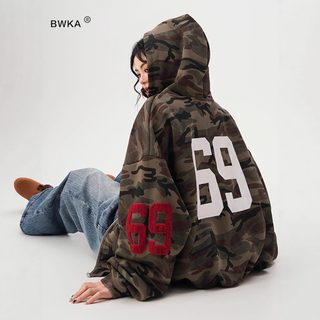 남녀공용 카무플라주 후드집업 오버핏 빈티지 하이스트리트 캐주얼 긴팔 재킷