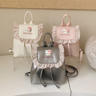헬로키티 레이스 미니 백팩 여성 학생용 데일리 버킷 백