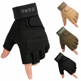블랙호크 반손가락 전술 장갑 남녀공용 라이딩 헬스 등산 미끄럼방지 내마