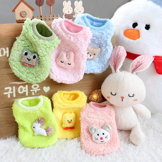 Petstyle 반려동물 보온 올인원 강아지 고양이 겨울옷 카툰 의류 XXS XS
