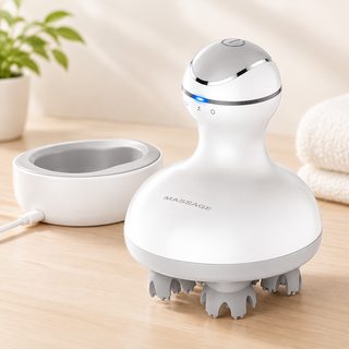 스마트 충전대 진동 기능 전동 두피 머리 마사지기 미니 휴대용 머리 마사지 기기