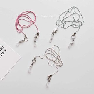 새로운 유럽풍 심플한 개성 사탕색 합금 구슬 목걸이 목걸이 안경사슬 마스