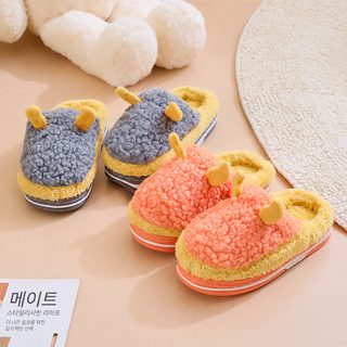2022 신형 어린이 면 슬리퍼 만화 사슴뿔 조형 패션 귀엽다 실내 보온 내마모 어린이 면 슬리퍼