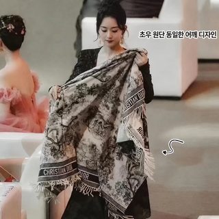 자오리잉 안젤라 스타 같은 겨울 보온 롱 모조 캐시미어 목도리 에어컨방