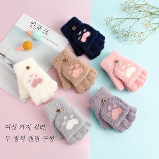 겨울철 신형 성인 학생 반지 덮개 곰발바닥 겸용 보온장갑 공장 직판