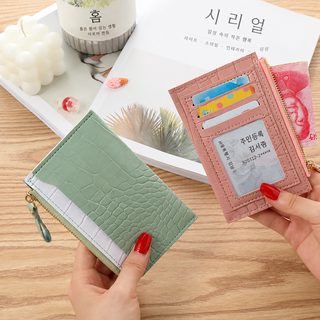 카드 가방 여자 2026 신형 여성 지갑 악어 무늬 지갑 여러 카드 자리 작고 상