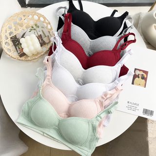 국복소녀 여성 코튼 노와이어 브라 3/4컵 볼륨업 처짐 방지 보정 브라