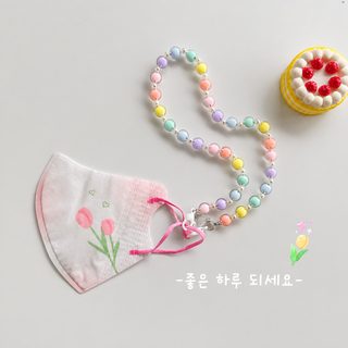 신상 한국판 심플하고 개성 있는 작은 상큼한 사탕색 구슬 목걸이 목걸이