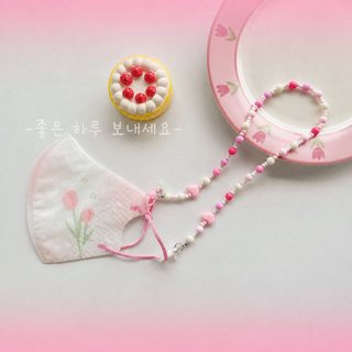 신형 심플 만화 하트 아크릴 비즈 목걸이 안경줄 마스크줄 체인 액세서리