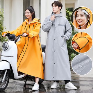 성인 EVA 전신 우비 장형 폭우 방수 오토바이 라이딩 우의