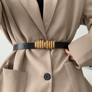여성 인조가죽 벨트 레트로 패션 허리띠 셔츠 코트용 와이드 코디 포인트